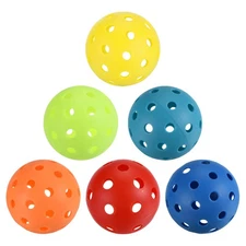 6pcs Outdoor Pickleball Balls 40 Holes USA Approved 6 Colors
