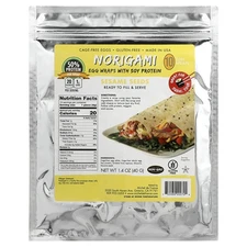 Egg Wraps with Soy Protein, Sesame Seeds, 10 Thin Wraps, 1.4 oz (40 g)
