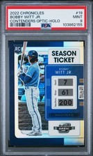 2022 Panini Chronicles Bobby Witt Jr Rookie Card #19 Contenders Optic Holo PSA 9. rookie card picture