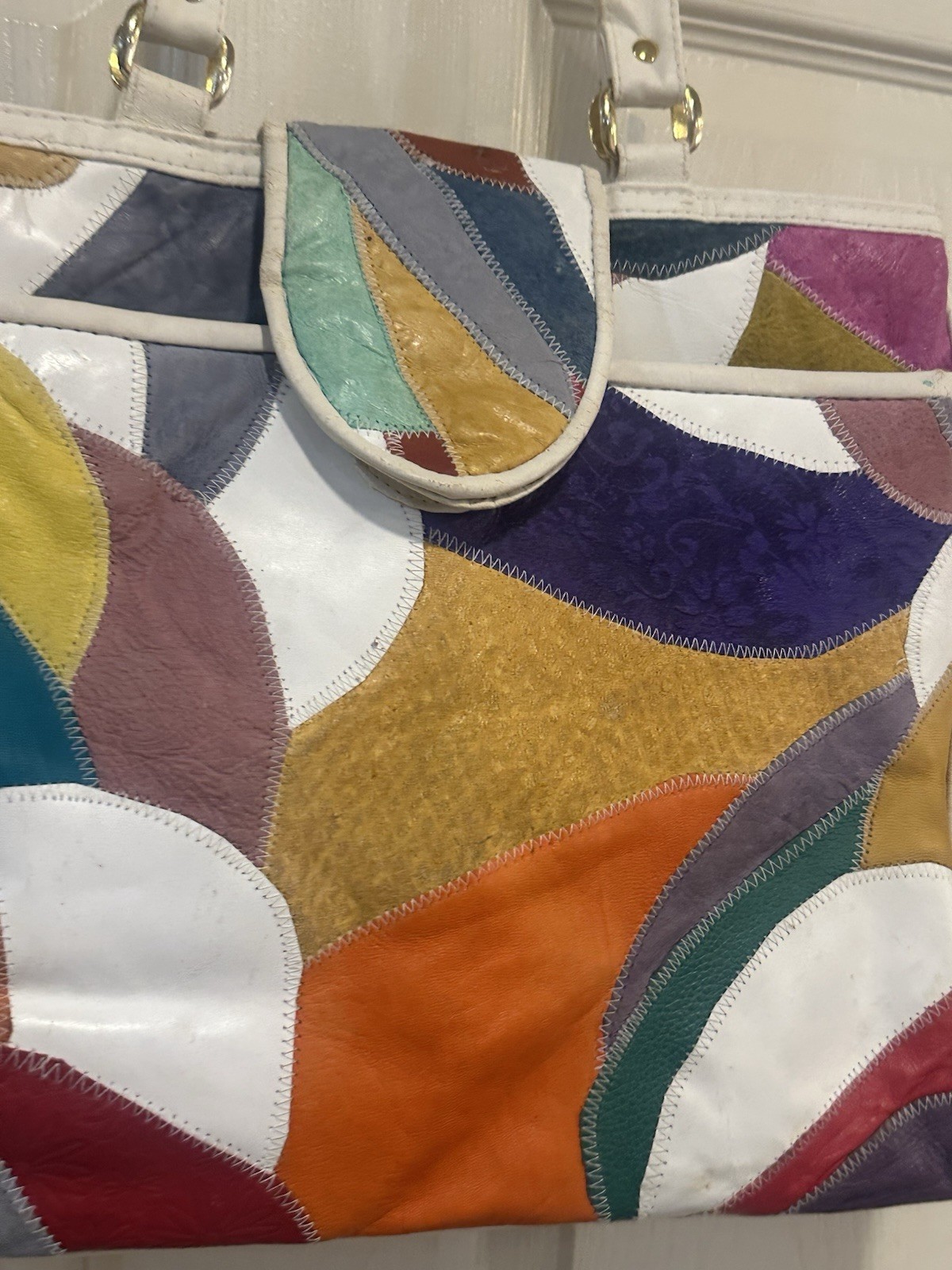 Vintage Patchwork Leather Purse - image 3