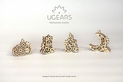 UGEARS UG70042 U-Fidgets-Gearsmas Mechanical Model Kit 
