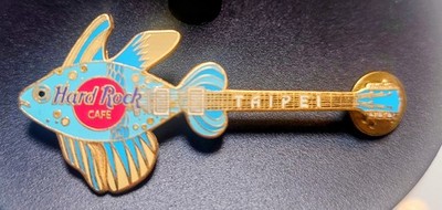 Hard Rock Cafe Taipei Fish Guitar Pin 2000