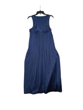 Vanity Fair Navy Blue Nylon Nightgown Size 36 With V-Neckline  Flowy Fit