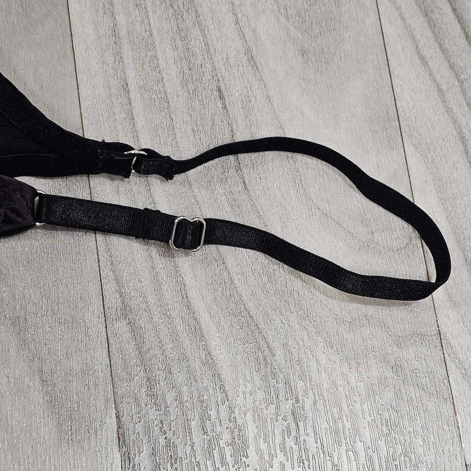 Braguita Tanga Frederick's of Hollywood Negra Ajustable Satén Sedosa Talla XL Foto 3 de 4