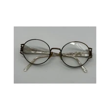Vintage Nina Ricci Round Eyeglasses Frames Gold Tone Designer Glasses