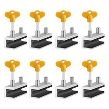 Window Locks, 8 Sets Sliding Security Window Lock with Key for Vertical Hor...