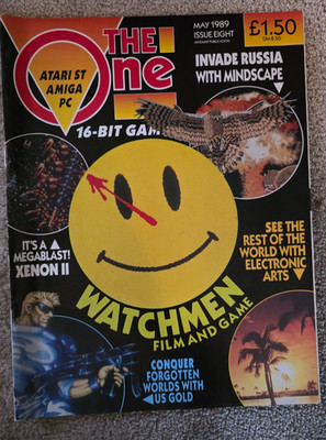 THE ONE Magazine 1989 x 4 - Issues 8 10 12 13 - Amiga Atari ST Watchmen 007