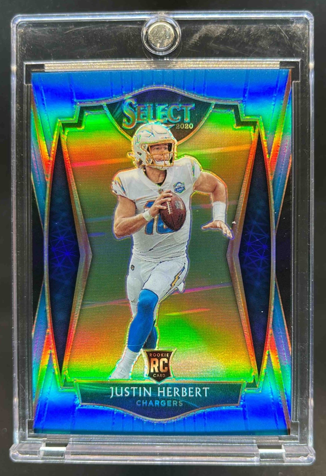 2020 Select Justin Herbert RC Light Blue Prizm Premier Level #60/99 Chargers