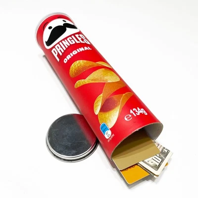 LETPETSET Pringles Diversion Safe Stash Secret Chip Can with Hidden Compartment for Keys,