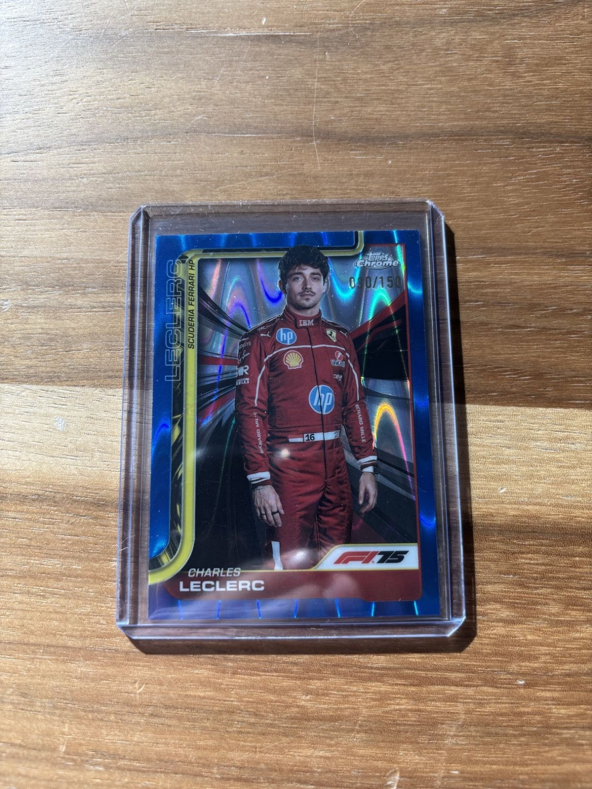 Charles Leclerc 2025 Topps Chrome Formula 1 #3 Blue Raywave Refractor /150
