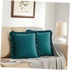 18x18 Luxury Pillow Covers, Set of 2 Decorative 18" x 18" Pack of 2 Teal