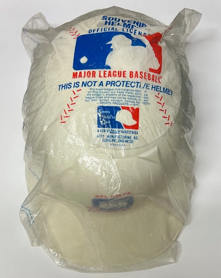 Vintage 1983 MLB Atlanta Braves Souvenir Baseball Helmet Georgia 250th / Purina - Image 2 of 4