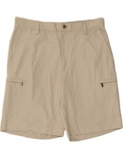 IZOD Mens Cargo Shorts W33 Medium Beige Cotton BB04