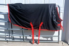 Polarfleece Horse Sheet Blanket Cooler Sheet Black w/ Red Size 72 PRI brand