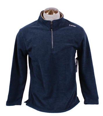Hi Tec Men's M Blue 1/4 Zip Polar Fleece Jacket Mock Neck Pullover