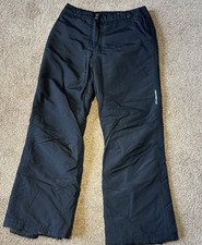 OBERMEYER Ski Snow Pants Women's Size 8 High Waist Black Elastic Leg Insulated
