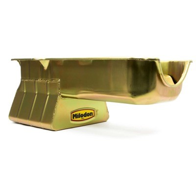 Milodon 30909, One Engine Oil Pan 6 qt 8.25 in Deep 1-Piece Seal for SB Chevy