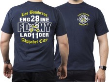 T-Shirt navy, New York FD, Los Bomberos E-28