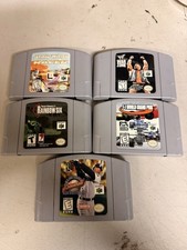 Vintage N64 Nintendo 64 Game Lot of 5 - Rainbow Six, Star Wars, Ken Griffey MLB