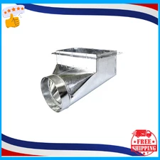 12in. x 6in. x7in. 90 Degree Register Box with Flange Galvanized Steel HVAC Duct