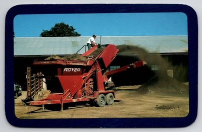 1990 Thomas Trucking Inc. SUPER SOIL Compost Royer Machine Lancaster PA Postcard