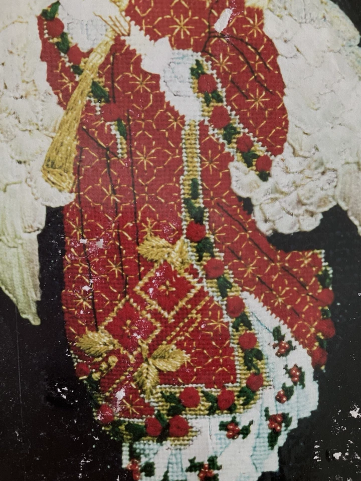 Joan Thomasson Carmesí Treetop Angel Needlepoint Stitch Guide 1996 SIN Lienzo Foto 3 de 4