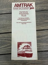 Vintage 1981 Amtrak Train Timetable Harrisburg Philadelphia Route Brochure