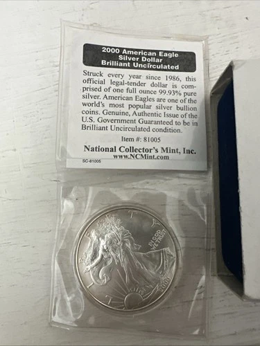 2000 Walking Liberty American Eagle 1oz .999 Fine Silver $1 Dollar USA