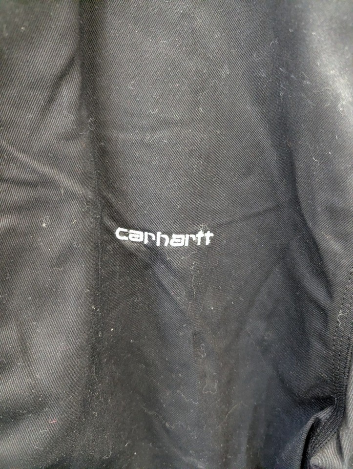 Men's CARHARTT Black Canvas Module Script Bomber Jacket Size XL NEW ...