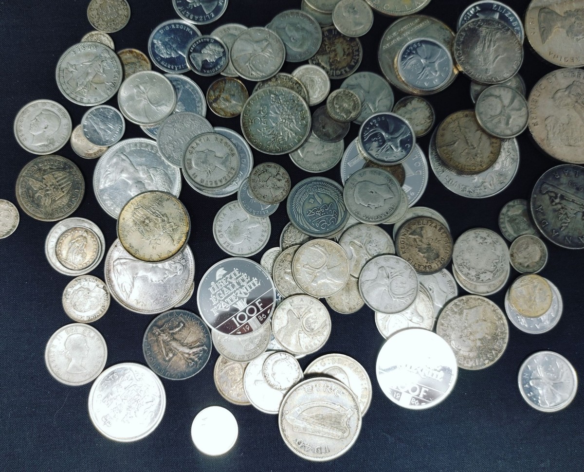 26ozt Assorted World/Foreign Silver Coins 810.4g 28907 | eBay