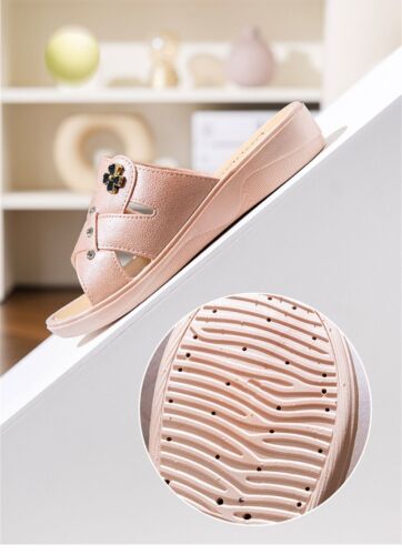 Damen Sandalen Schuhe Badeschuhe Offener Zeh Slipper Sommer Komfort Schuhe - Bild 8 von 16