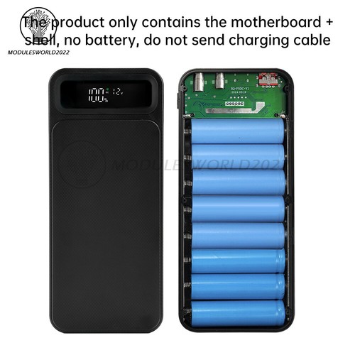 DC5/6/7/8/9/10/11/12V Adjustable Mobile Power Bank Case Kit 8x18650 Battery Box - Picture 7 of 32