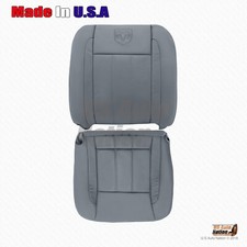 Fits 2006 2007 Dodge Ram Laramie Driver Bottom Top Leather Seat Cover In Gray