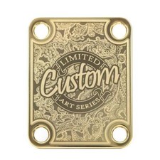 Custom Shop F Neck Plate For Telecaster And Stratocaster Electric Guitar Chrome