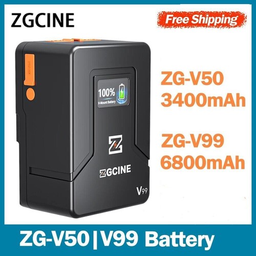 ZGCINE V50/V99 V-Mount V-Lock Li-ion Battery 3400mAh Rechargeable for Video Sony