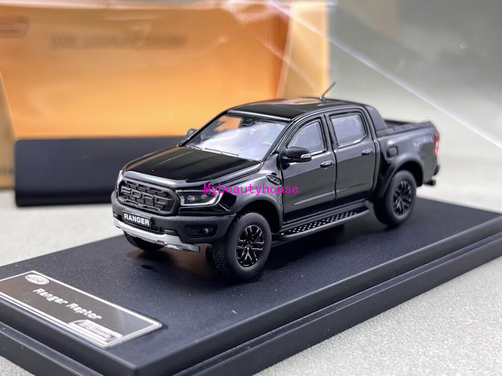 MK 1:64 Black 2018 Ranger Raptor Pickup Truck Sports Model Diecast Metal Car