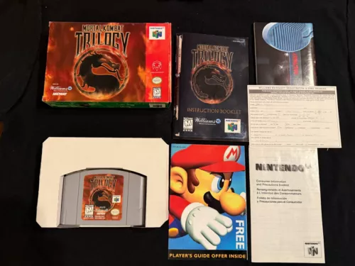 Mortal Kombat Trilogy (Nintendo 64, 1996) Box Manual Complete CIB N64