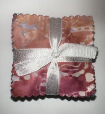 Fabric Shapes 100 Squares 2.5" x 2.5" Purple Batik Charm Pack Various Patterns