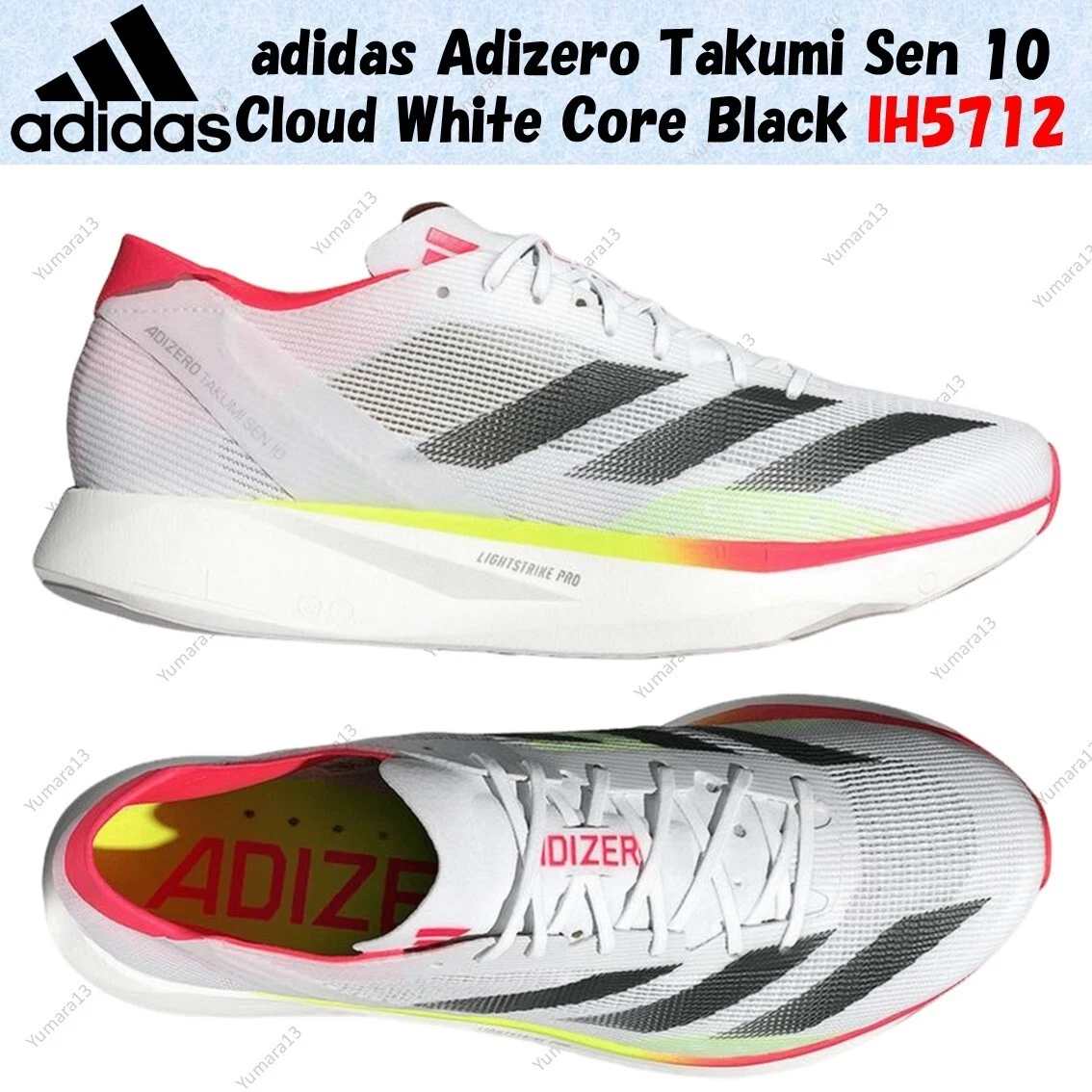 Adidas Adizero Takumi Sen 10 White Black Lucid Red for sale  display picture 2