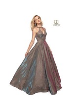 Authentic Lucci Lu 28021-Color: Platinum-Size 4- Prom Dress