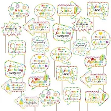 24 PCS CNA Appreciation Photo Booth Props Thank You Signs for Nurse Doctor