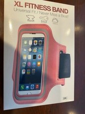 Armband Cell Phone Holder Neoprene Reflective Pink - Universal Fits 5.1" Screen
