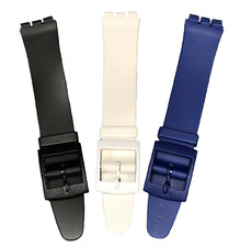 16mm Ultra Thin Swatch Skin Replacement Resin Coloured Watch Strap 