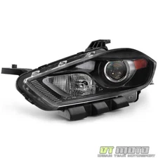 2013-2016 Dodge Dart Halogen w/Black Bezel Replacement Headlights LH Driver Side