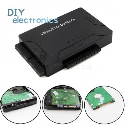 USB 3.0 Hard Adapter Converter Cable DVD 2.5/3.5/5.25'' SATA IDE SSD HDDUS