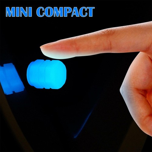 4x Tire Valve Cap Luminous Blue Car Vehicle Wheel Prank Dust Glow 2022 A0Q7 - Picture 7 of 11