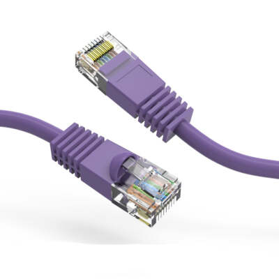 15Ft CAT5E UTP Ethernet Network Booted Cable Purple