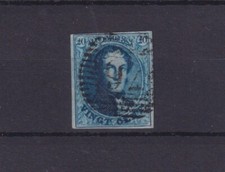 Belgium 1851 Effigy Of Leopold 20C Blue Used Without Watermark (Cod.6769)