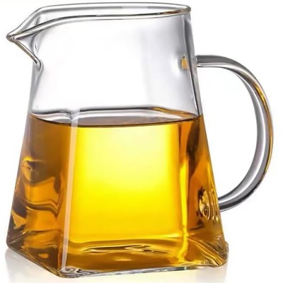 Glass Pitcher with Handle Milk and Cream Pitcher Cup Jug Heat Resistant Boros...