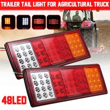 2x Utility Trailer Led Tail Light Kit Stop Rear Brake Turn Indicator Truck Lamp